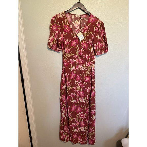 Faherty Dresses & Skirts - Faherty Sorrento Majorca Floral Button Down Maxi Dress NWT Womens Size Small